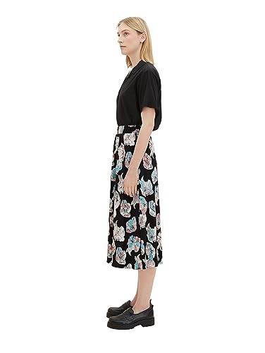 TOM TAILOR Damska plisowana spódnica ze wzorem, 32413-tie dye Flower Design, 38, 32413-tie Dye Flower Design, 38