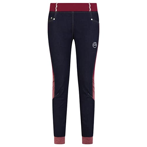 La Sportiva Damskie spodnie Mescalita W Jeansy/czerwone spodnie śliwkowe, Dżinsy/czerwona śliwka, XS