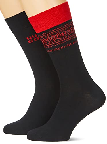 HUGO 2P Zestaw podarunkowy Xmas CC Socks_Regalo_Set, Black1, 40-46 Mężczyźni, Black1, 40-46 EU