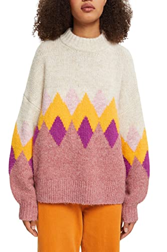 edc by ESPRIT Damski sweter 102CC1I312, 508/VIOLET 4, S