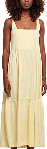 Urban Classics Women's Ladies 7/8 Length Valance Summer Dress sukienka, softyellow, 4XL