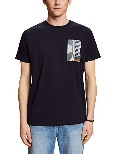 edc by ESPRIT Koszulka męska 043CC2K317, 400/NAVY, L, 400/granatowy., L