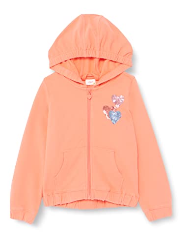 s.Oliver Junior Sweatjacke mit Kapuze kurtka z kapturem, pomarańczowy, 92/98 dziewczyny, pomarańczowy, 92-98
