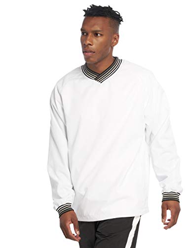 Urban Classics Męska kurtka przejściowa Windbreaker Warm Up sweter w stylu kurtki przeciwdeszczowej do zakładania, Wielokolorowy (Wht/Gry 00230), XL