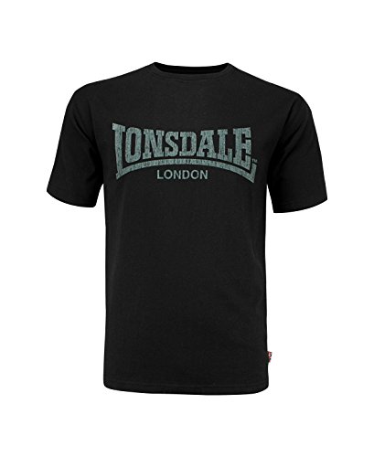 Lonsdale Męska koszulka z długim rękawem koszulka na ramiączkach logo Kai, czarny, XL