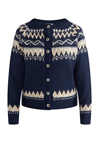 ALARY Damski sweter z dzianiny 15424762-AL01, granatowo-szary, beżowy, XL/XXL, granatowy, szary, beżowy, XL-XXL