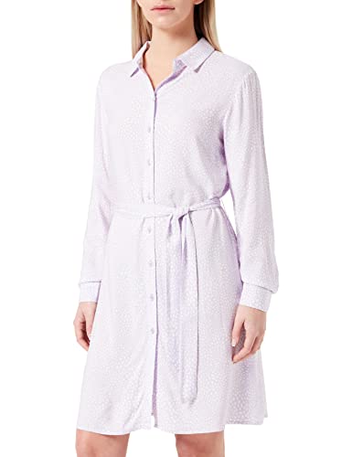 VILA VIPAYA L/S Shirt Dress/SU-NOOS sukienka, pastelowy liliowy/AOP:Sally, 36, Pastel Lilac/Aop: sally, 36