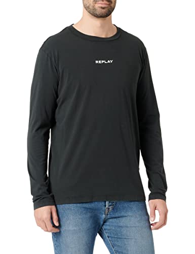 Replay Męski T-shirt M6285, czarny, XL (DE)