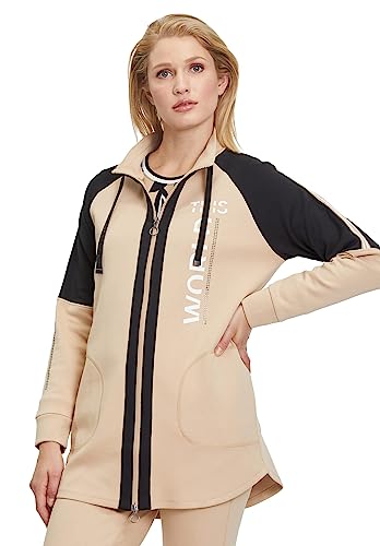 Betty Barclay Damska kurtka 2666/1893, Patch Black/Camel, 38 (DE), Patch Black/Camel