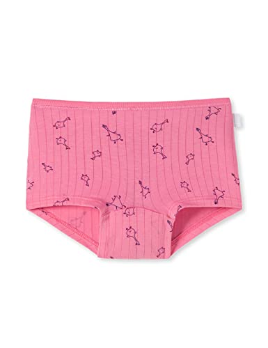 Schiesser Dziewczęce Szorty Majtki, Bielizna z Różowym Nadrukiem, 92, Różowy Nadruk., 92 Cm