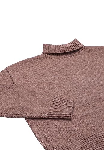 Aleva Damski sweter Slouchy z golfem akryl beżowy rozmiar XS/S, beżowy, XS
