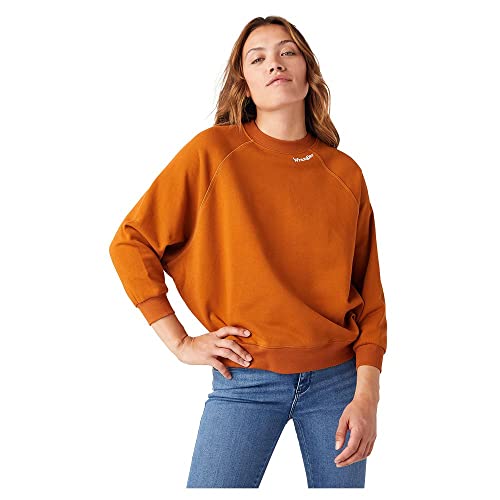 Wrangler Damska bluza retro Raglan, Nutmeg Brown, 3XL