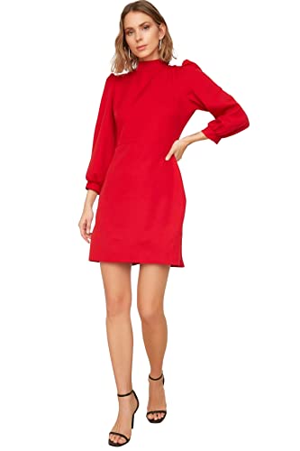 Trendyol Damska sukienka z czerwonego dekoltu, 38