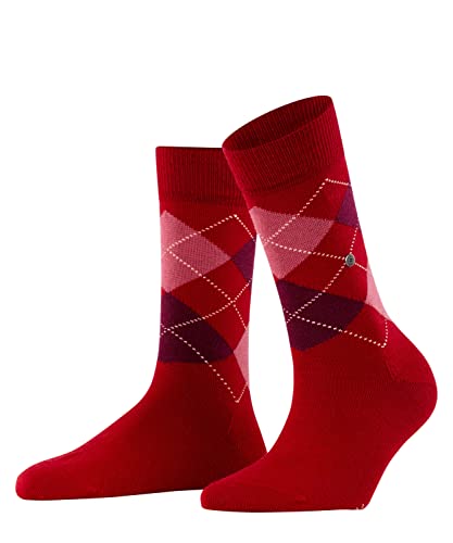 Burlington Kobiety Skarpety Marylebone W SO Wełna z wzorem 1 Para, Czerwony (Cranberry 8033), 36-41