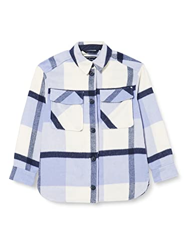 TOM TAILOR Dziewczęta Dziecięca kurtka koszulowa ze wzorem 1033322, 30269 - Mid Blue Beige Check, 164