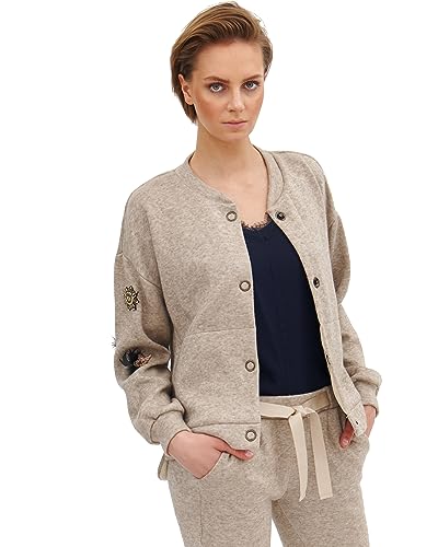 LARIME Damska kurtka bomberka Cana beżowa kolor rozmiar 44, beżowy, 44