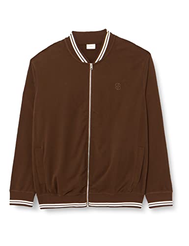 s.Oliver Big Size Męska bluza kurtka z długim rękawem, brązowa, 3XL