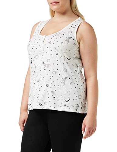 People Tree Damska kamizelka piżamowa w gwiazdki, Czarny w chmurze tancerz, 40