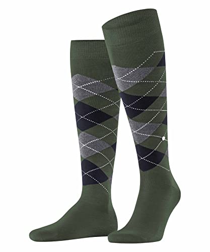 Burlington Mężczyźni Podkolanówki Manchester M KH Organiczna Bawełna długie z wzorem 1 Para, Zielony (Mountain Green 7982), 40-46