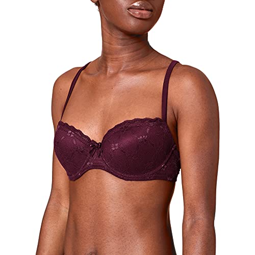 Selene Brigitte Biustonosz Push Up dla kobiet, Bordeaux, 95B