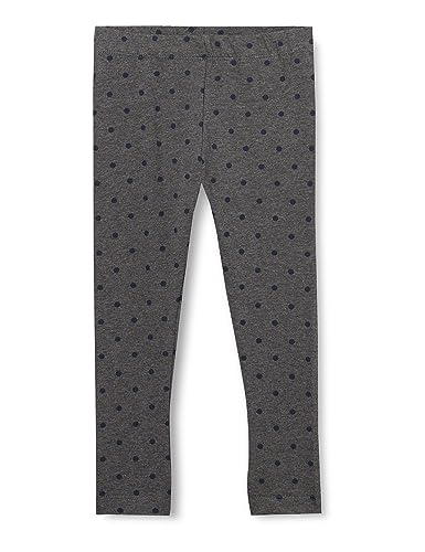 NAME IT Legginsy dziewczęce, ciemnoszary melanż, 110 cm