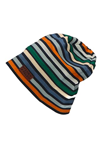 Sterntaler Chłopięca czapka typu beanie w paski, granatowa, 49