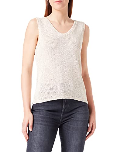 s.Oliver BLACK LABEL Damski top z dzianiny w serek, biały, 36, biały, 36