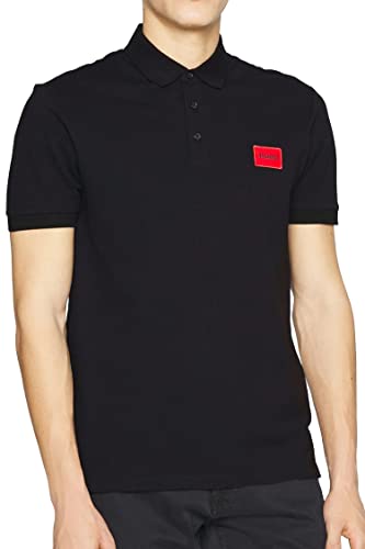 HUGO Męska koszulka polo Dereso232, czarna, L, Black7, L