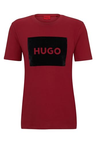 HUGO Koszulka męska Dulive_v, Dark Red604, L