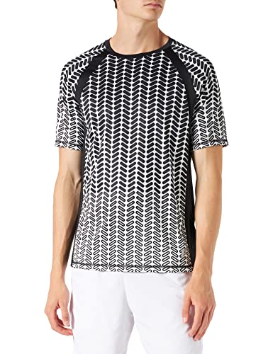 FILA Męski T-shirt RADVILLE Raglan Tee, Egret Fade AOP, XS