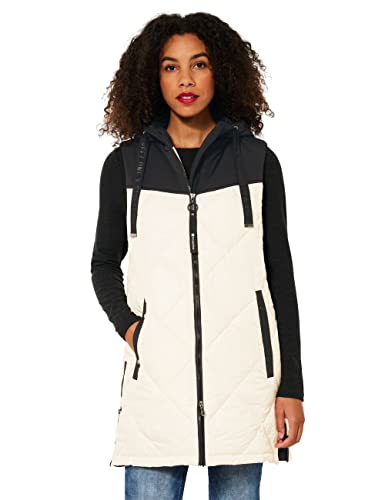 Street One Damska kamizelka pikowana A220129, cool Cream, 46 szt.), Cool Cream, 46