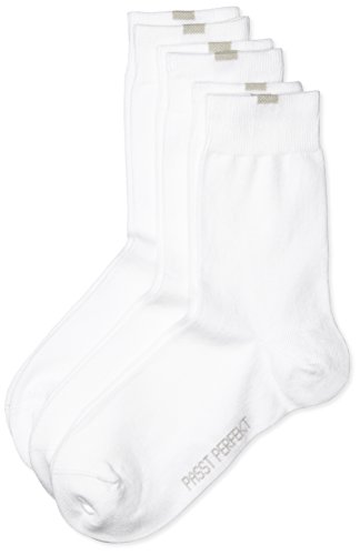 Nur Die 487819/Damen Passt Perfekt Socken 3 skarpety, biały (Weiß 920), 35-38 EU