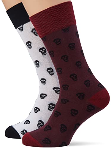 Urban Classics Skarpety uniseks, burgund/biały, 46 cm