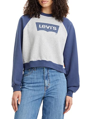 Levi's Damska bluza w stylu vintage Raglan Crewneck, GreyS, XXS
