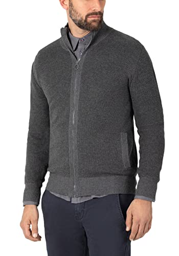 Timezone Męska kurtka z dzianiny Basic Knit, ciemnoszary melanż, XXL