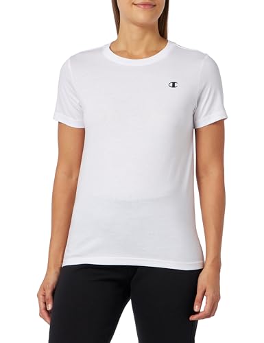 Champion Legacy Podstawy W-Light Cotton Jersey S-s Regular Crewneck Koszulka damska, Biały, XS