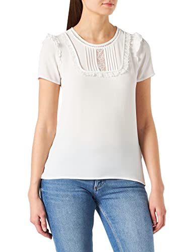 Naf Naf T-shirt damski, kość słoniowa, XS