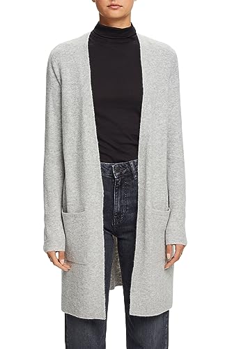 ESPRIT Damski kardigan z dzianiny, 044/jasnoszary 5, XXS