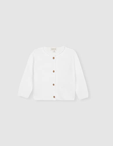 Gocco Sweter kardigan Baby Chaqueta Basica Punto BOBOBO, Blanco OPTICO, 12 Meses