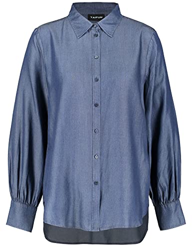 Taifun Bluzka damska, niebieski (Dark Blue Denim), 34