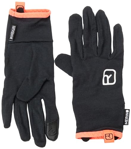 ORTOVOX Sportowe Rękawiczki Damskie, czarny kruk, XS