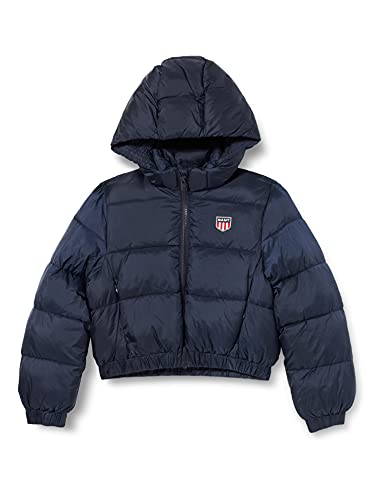 GANT Dziewczęca D1 Retro Shield Puffer, niebieski (Evening Blue), 146 cm