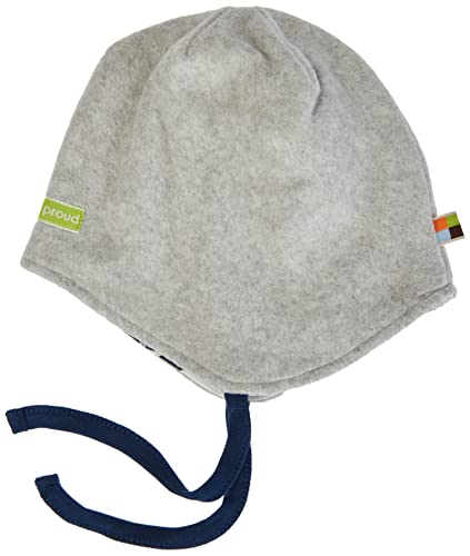 loud + proud Czapka polarowa dla dzieci, unisex, certyfikat GOTS, srebrna, 98/104