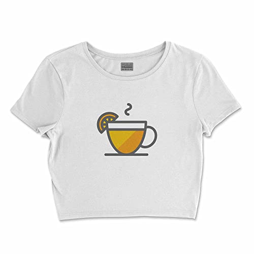 Bona Basics, Damski T-shirt basic, z nadrukiem cyfrowym, 100 bawełny, biały, swobodny, damski top, rozmiar: L, biały, L Krótki