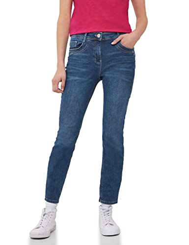 Cecil Damskie spodnie jeansowe Slim, Mid Blue Wash, 33W / 28L