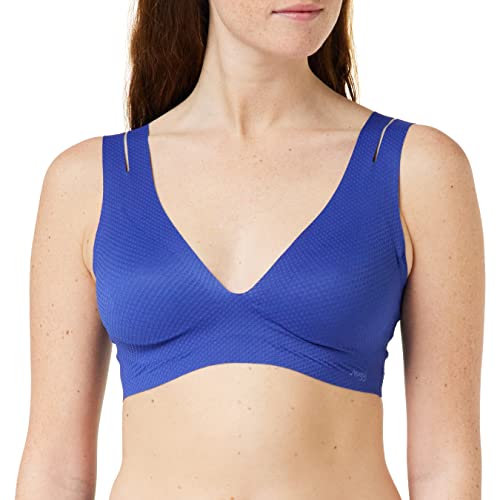 Sloggi Damski biustonosz Zero Feel Flow Top, niebieski szafir, XS