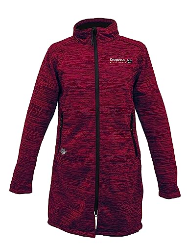 Deproc Active Damski lekki płaszcz softshellowy krótki płaszcz Windstopper kurtka softshellowa kurtka przejściowa ELMSDALE LONG II, granatowy (Berry), 44