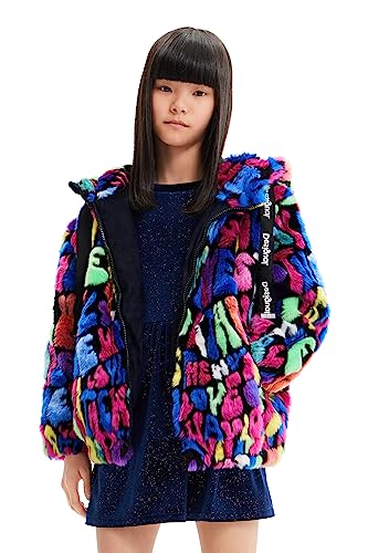 Desigual Dziewczęcy płaszcz Chaq_gadele Girl tkany, Wykończenie materiału, 8 Lata