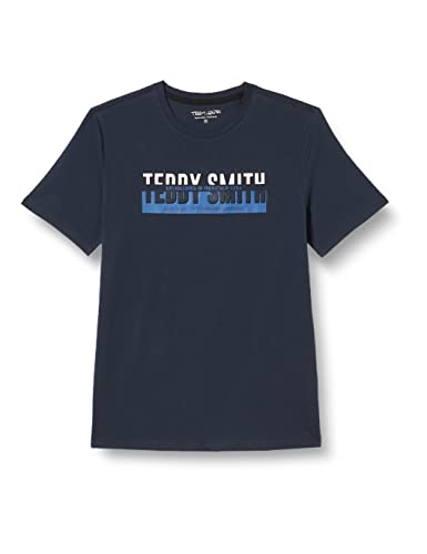 Teddy Smith Koszulka męska z okrągłym dekoltem - T-Gordon MC Jersey, Total Navy, M
