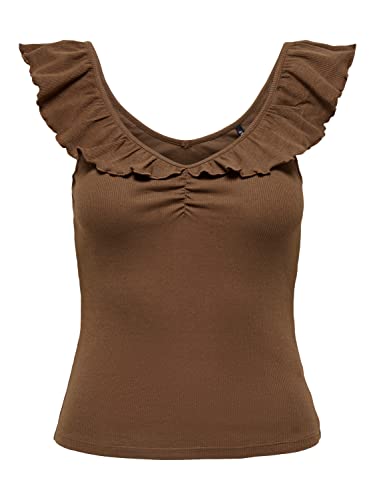 Bestseller A/S ONLLAILA S/L Frill JRS Top, Carafe, XL, Carafe, XL